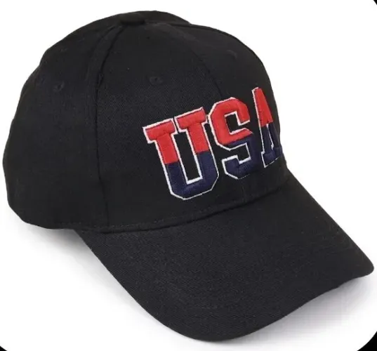 Boné USA bordado Preto