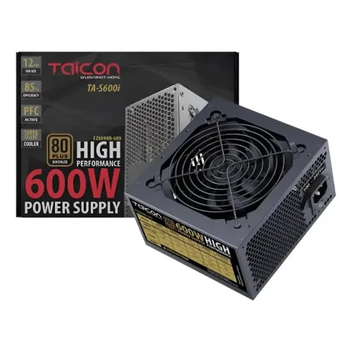 Fonte Para Computador Taicon 600W 80 Plus Real ATX - Cabos Flat Black Estendidos