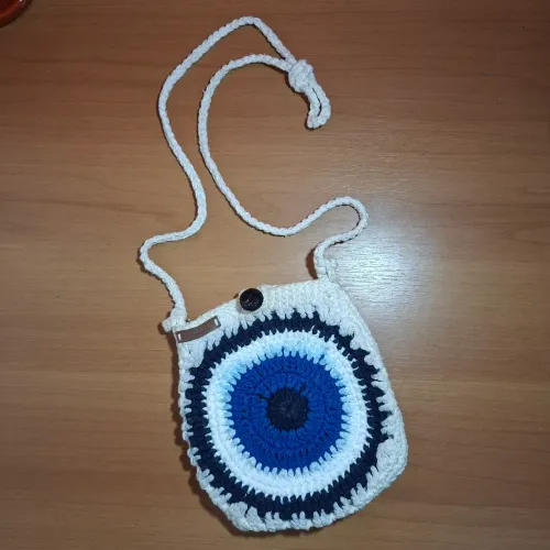 Bolsa de Crochê 18x20 Olho Grego