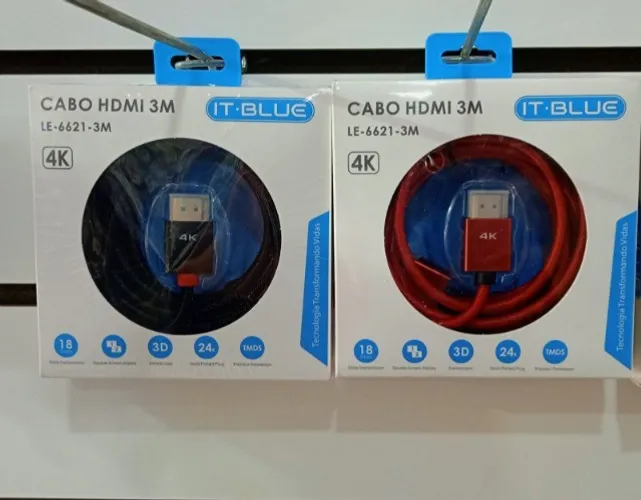 Cabo hdmi 4k 3 metros várias cores Atacado e Varejo 