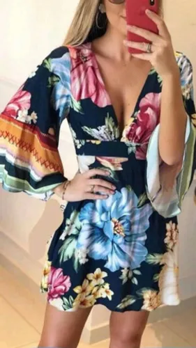 Vestido curto Farm
