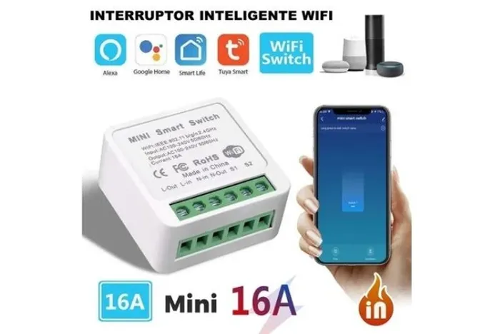 Interruptor Wifi Inteligente 16a Tuya Mini Alexa Goog Sonoff Arduino Automação COD-AM468 