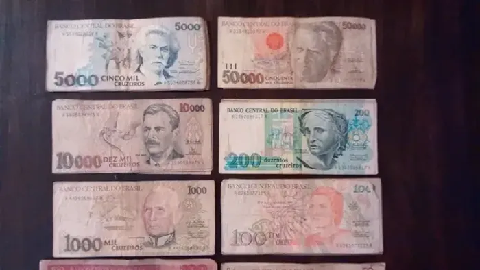 Notas Antigas Lote Com Várias Cruzeiros Cruzados