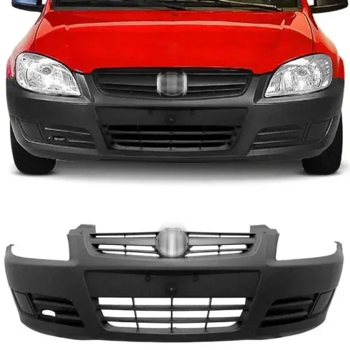 Parachoque Dianteiro Chevrolet Celta 2007 à 2011 - Cinza Texturizado - Lumax