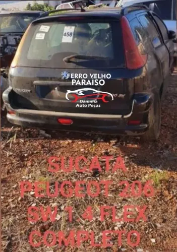 Sucata Peugeot 206 1.4 2009 SW Flex Completo
