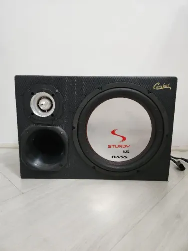 Caixa de Som Trio automotivo + módulo Alpha Amps 3 canais