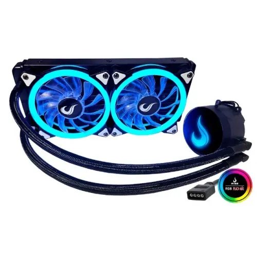 Water Cooler Rise Mode Black 240mm Led RGB Intel/AMD | TDP: 180W - WZetta