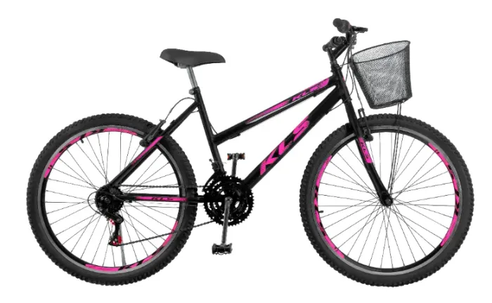 Bicicleta Aro 26 Feminina V-Brake 21 Marchas Kls Bikes