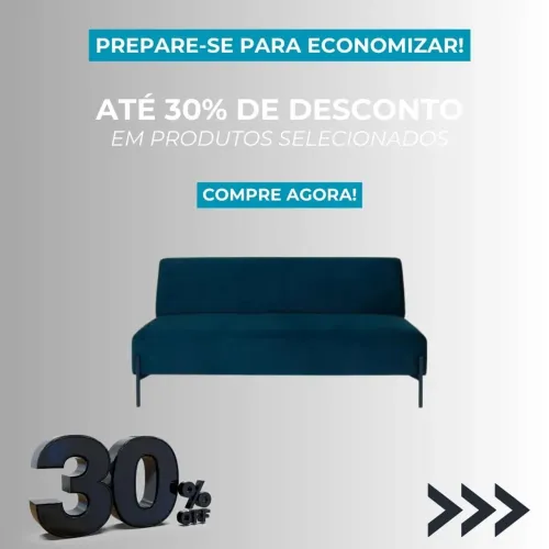 Sofá de 3 Lugares Esgrima com 30% de Desconto!