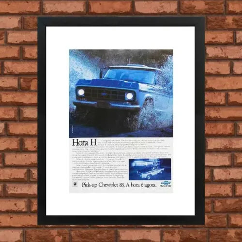 Chevrolet D10 1983 - Quadro decorativo com propaganda original de revista