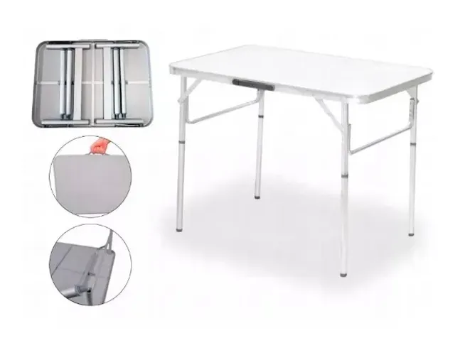 Mesa Portátil Dobrável Vira Maleta Alumínio  60x45cm