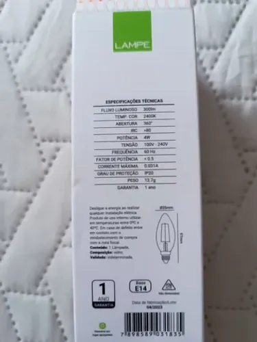 Lâmpada opus 3 unidades 