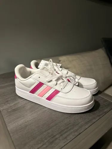 Tênis Adidas Breaknet 2.0 Branco com Rosa Nº36 ? Novo com Etiqueta, Importado EUA