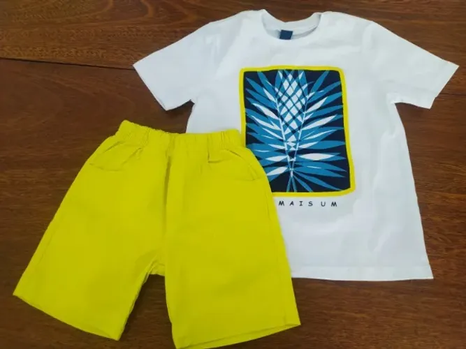Camiseta Infantil Com Bermuda Da 1+1