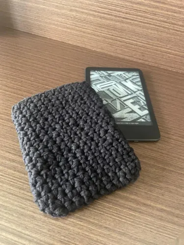capa kindle em crochê 