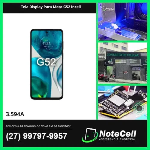Tela Display Para Moto G52 Incell - Instalação Expressa Em 30 Minutos!