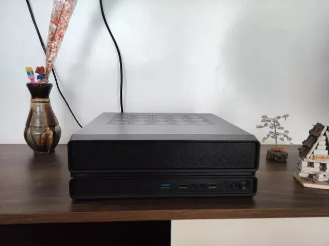 Gabinete Slim com Fonte 200W SlimDesk BG-2002 Preto Bluecase - Compacto - Novo Loja