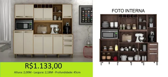 Armario de cozinha - entrega imediata