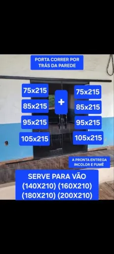 Porta de Correr para Vão de 75cm a 200cm