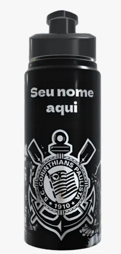 Garrafa Térmica Corinthians Personalizada - Seu Nome Aqui!