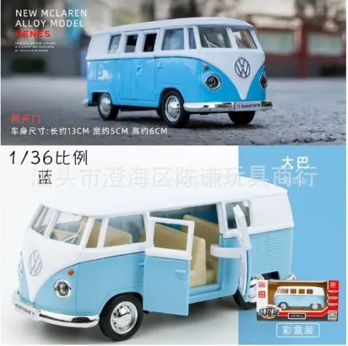Carrinho Coleção VW T1 Metal 1:36 Kombi