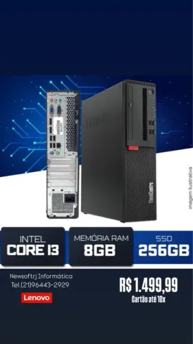 Computador Lenovo Core i3 8GB RAM 256GB SSD