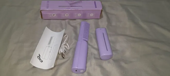 Cabelo Alisado Escova Recarregável Mini Pente Portátil, queima de estoque