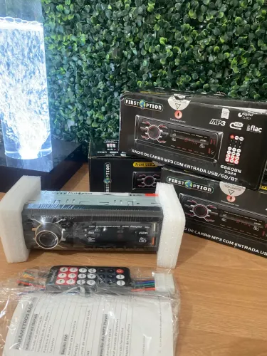 Rádio Som Automotivo Mp3 1 Din Bluetooth 2 USB Sd Auxiliar Carro Universal