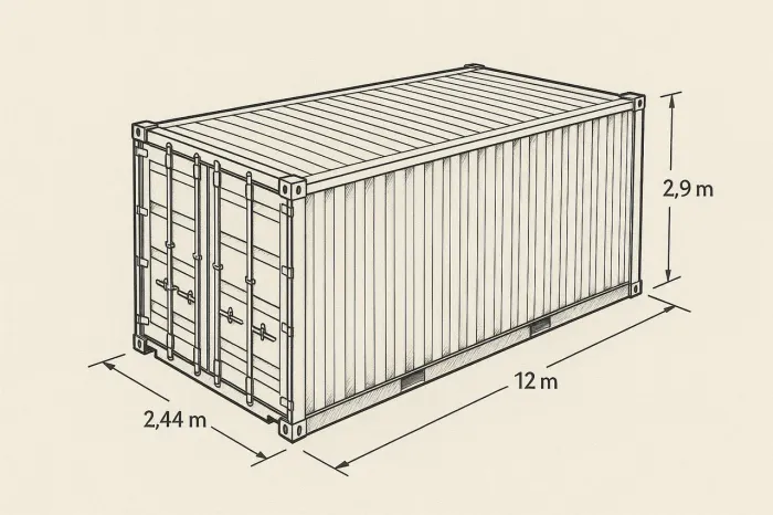 Container 12 metros HC bonito em Itajai 