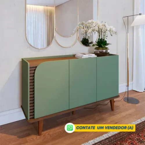 Balcão Buffet Verde para Sala de Estar - Entrega e Monta