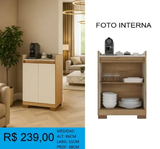 Aparador duas portas - compre hoje e receba amanhã
