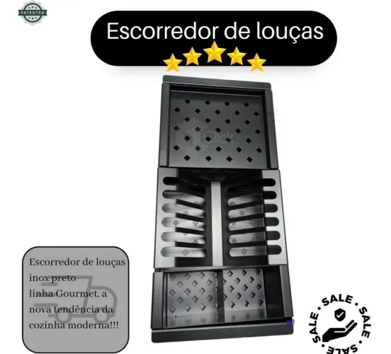 Calha úmida escorredor de louça 