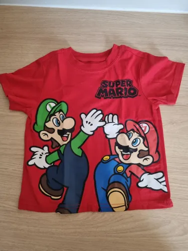 Camiseta 4 anos super Mario