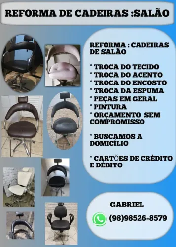 REFORMA CADEIRA: CADEIRAS DE SALÃO
