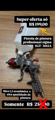 Pistola profissional bico 1,3 sigma Nova na promoção.