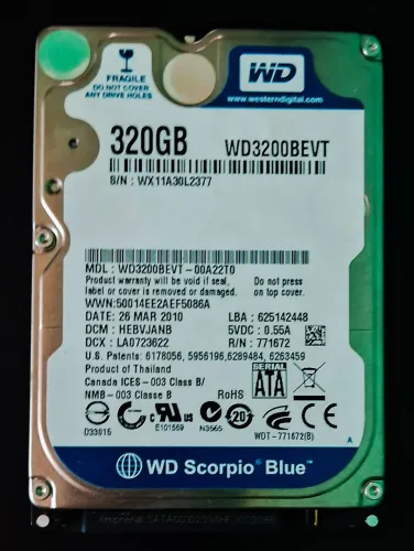 HD Notebook WD 320 GB