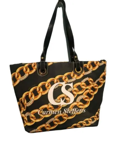 Bolsa Carmen Steffens Dourada com Corrente