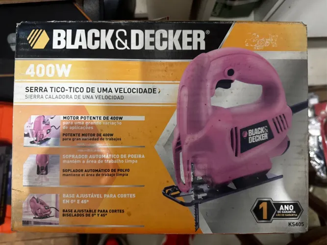 Serra Tico-Tico Black+Decker 400W KS405 - Nova na Embalagem 220V