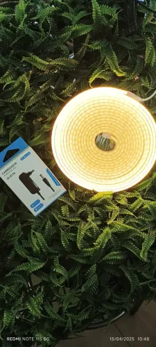 FITA DE LED NEON BRANCO QUENTE MAIS FONTE 12V ( Honestidade e Qualidade JK Eletronicos).