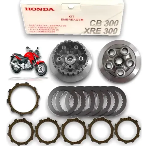 Kit de embreagem da cb300/xre300 original Honda, temos outros tmb. Chama