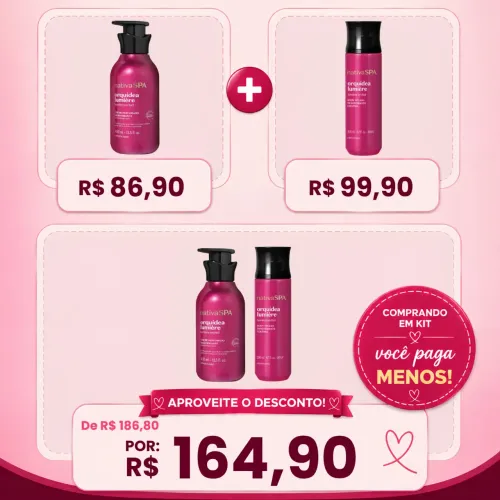 Kit Nativa Spa Orquídea Lumière (hidratante + body splash)