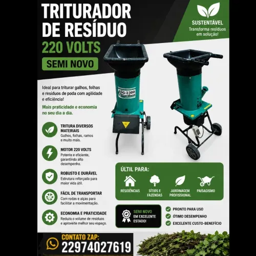 Triturador de resido semi novo