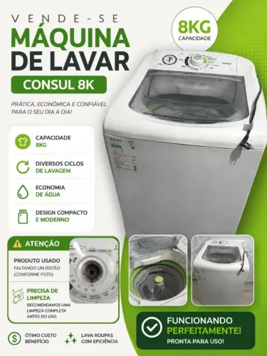 Máquina de lavar Consul 8k