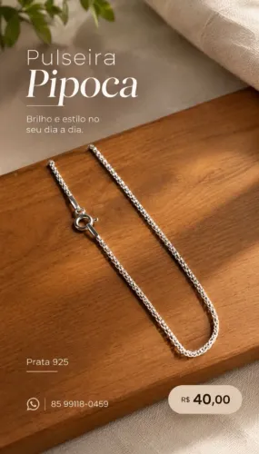 Pulseira Pipoca Prata 925