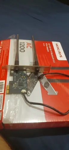 Placa de Rede Wi-Fi 5G + Bluetooth 5.0 para PC (Mercusys AC1200)