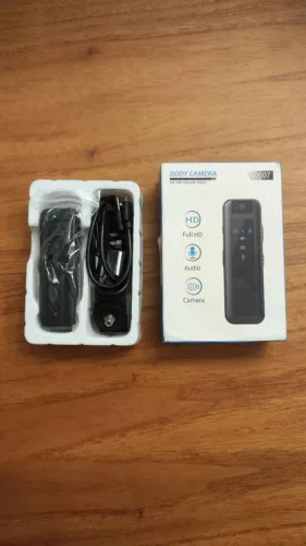 Mini Câmera Corporal Body Cam CS07 Full HD - Gravador Portátil com Clipe (Completa)