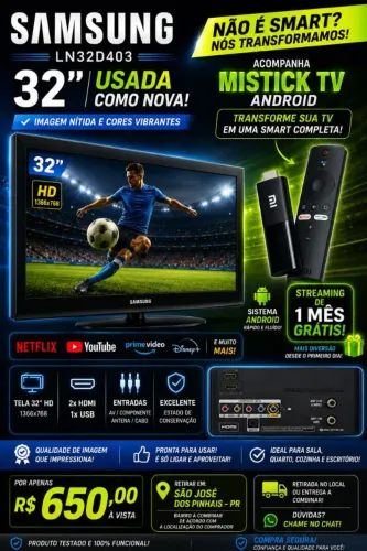 Vendo TV Samsung 32 polegadas