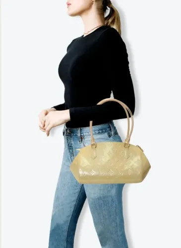 Bolsa Louis Vuitton Sherwood PM Vernis Blanc Corail Original - Rara