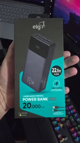 (Lacrado) Power Bank Pro 20000 mAH ELG Com Display Indicador