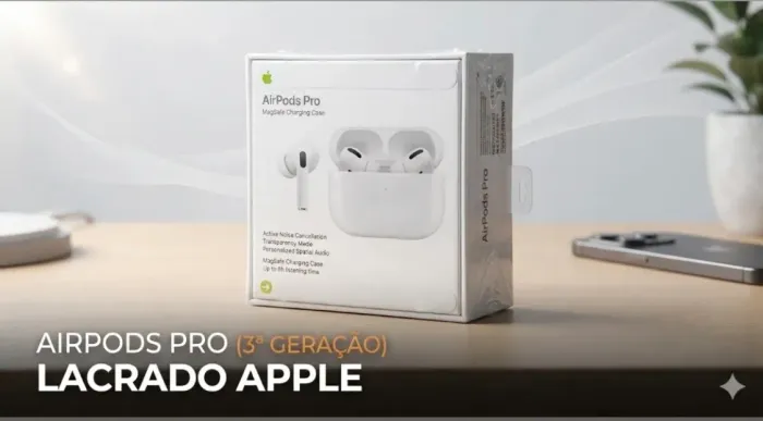 AirPods Pro 3 lacrado na garantia Apple vindo dos Estados Unidos 
